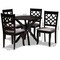 Baxton Studio Elena Grey Upholstered and Dark Brown Finished Wood 5-Piece Dining Set 172-9728-10892 - alternate 7